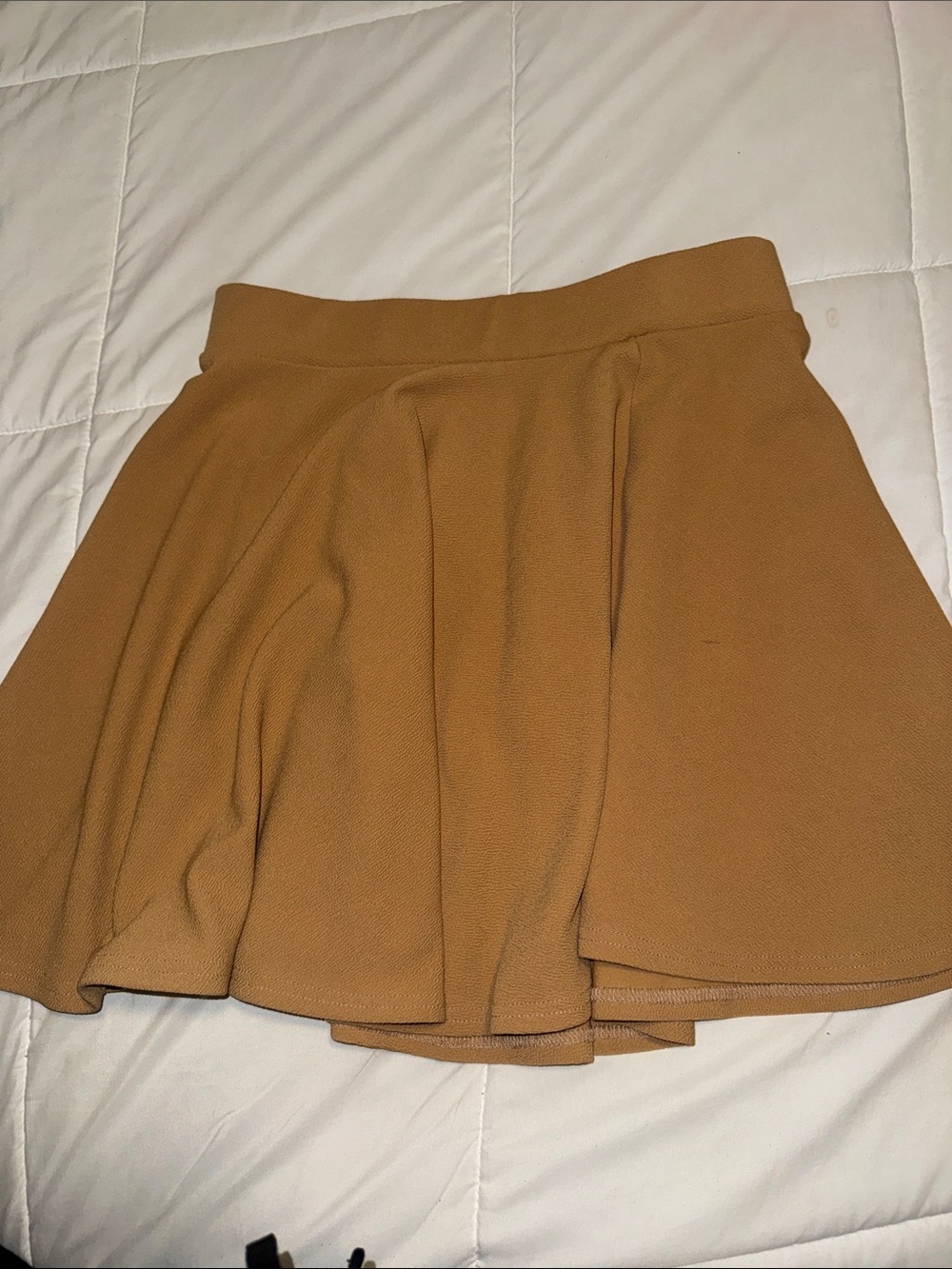 SHEIN Mustard Brown Circle Skater Skirt